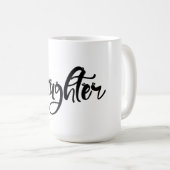 Typografie met Cute Hearts Daughter Coffee-Mok Koffiemok (Voorkant rechts)