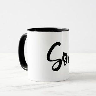 Typografie met Cute Hearts Son Coffee Mok