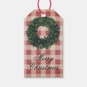 Typografie met de rode kerst "Merry Kerstmis" Cadeaulabel (Voorkant)