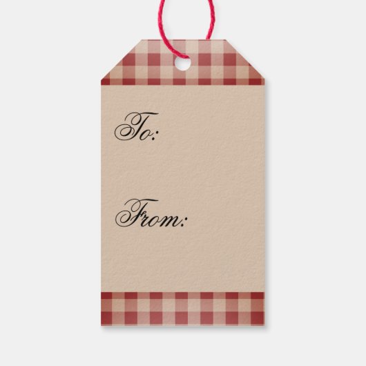 Typografie met de rode kerst "Merry Kerstmis" Cadeaulabel (Achterkant)