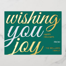 Typografie met folie voor vakantiekaart met de wen feestdagen briefkaart