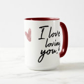 Typografie met hart mok (Voorkant rechts)