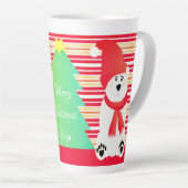 Typografie met polaire beren latte mok (Rechterhoek)