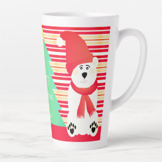 Typografie met polaire beren latte mok