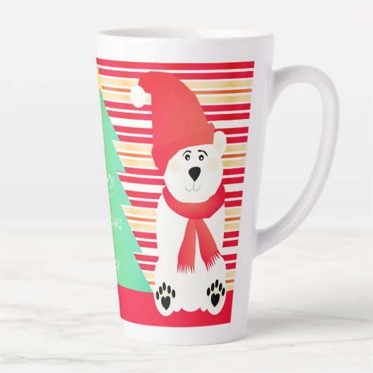 Typografie met polaire beren latte mok (Rechts)