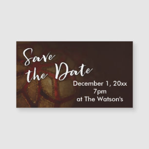 Typografie met Red & Gold Photo "Save the Date"