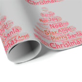 Typografie met rode kerstboom cadeaupapier (Rol Hoek)