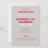 Typografie met rode kerstboom kaart (Achterkant)