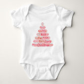 Typografie met rode kerstboom romper (Voorkant)