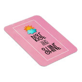 Typografie met zon en wolken stijgt en schittert magneet (Rechterzijde)