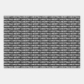 Typografie met zwarte en witte kerst inpakpapier vel (Voorkant 2)