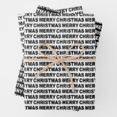 Typografie met zwarte en witte kerst inpakpapier vel (In situ)