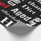  Typografie Milestone Birthday Cadeaupapier (Hoek)