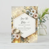 Typografie Minimal Mason Jar Wedding Save The Date (Staand voorkant)