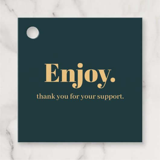 Typografie Minimalistisch Hang Label Design (Voorkant)