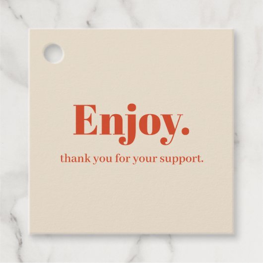 Typografie Minimalistisch Hang Label Design (Voorkant)