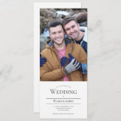 Typografie Minimalistisch LGBTQ-fotohuwelijk Kaart (Voorkant / Achterkant)