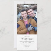 Typografie Minimalistisch LGBTQ-fotohuwelijk Kaart (Voorkant)