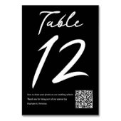 Typografie Minimalistische bruiloft met QR-code Kaart (Voorkant)