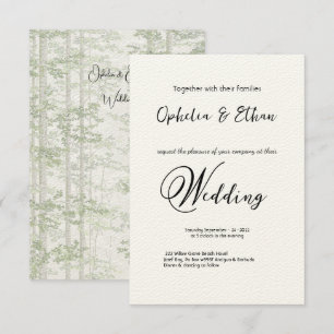 Typografie Minimalistische bruiloft uitnodiging