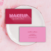 Typografie Modern Dark Pink Makeup Artist Visitekaartje