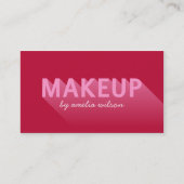 Typografie Modern Dark Pink Makeup Artist Visitekaartje (Voorkant)