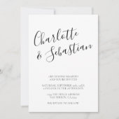 Typografie Modern Gepersonaliseerd Zwart wit stijl Aankondiging (Voorkant)