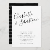 Typografie Modern Gepersonaliseerd Zwart wit stijl Aankondiging (Voorkant / Achterkant)