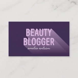 Typografie Modern Lavender Paarse Beauty Blogger Visitekaartje
