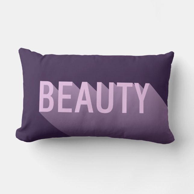 Typografie Modern Lavender Paarse Beauty Kussen (Voorkant)