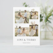 Typografie Modern Love & Bedankt 5 Fotobruiloft (Staand voorkant)