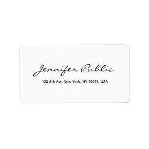Typografie Modern minimalistische Sjabloon Adres Etiket