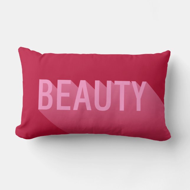 Typografie Modern Pink Beauty Kussen (Voorkant)