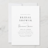 Typografie Modern Script Zwart Wit Vrijgezellenfee Kaart (Voorkant)