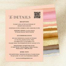 Typografie Modern Sunset QR Code Trouwdetails