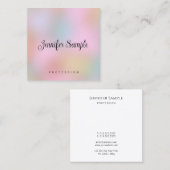 Typografie Moderne Elegant Sjabloon Aangepast Vierkante Visitekaartje (Voorkant / Achterkant)