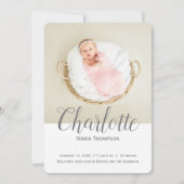 Typografie Moderne Foto Collage Baby Girl Birth (Voorkant)