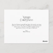Typografie Moderne kerstvakantie wenskaart Briefkaart (Achterkant)