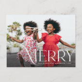 Typografie Moderne kerstvakantie wenskaart Briefkaart (Voorkant)