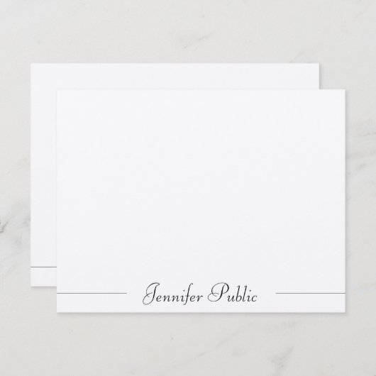 Typografie Moderne Minimale Sjabloon Felt Ecru (Voorkant / Achterkant)