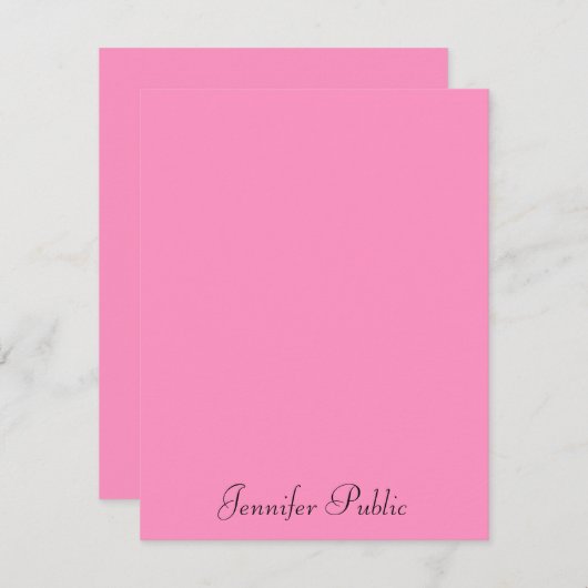 Typografie Moderne Minimale Sjabloon Roze (Voorkant / Achterkant)