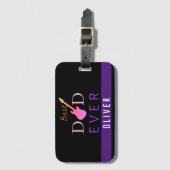 Typografie Moderne reis Beste vader op vaderdag Bagagelabel (Voorkant (verticaal))