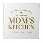 Typografie Mom's Kitchen Custom Tegeltje<br><div class="desc">Typografie Mom's Kitchen Custom Keramische Tegel</div>