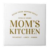Typografie Mom's Kitchen Custom Tegeltje (Voorkant)