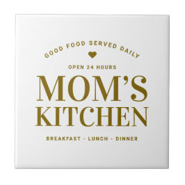 Typografie Mom's Kitchen Custom Tegeltje