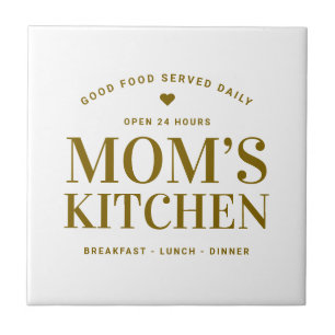 Typografie Mom's Kitchen Custom Tegeltje