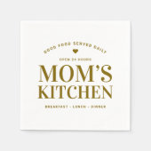 Typografie Mom's Kitchen gepersonaliseerd Servet (Voorkant)