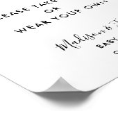 Typografie Monochroom Modern Draag Maskers Bord Poster (Hoek)