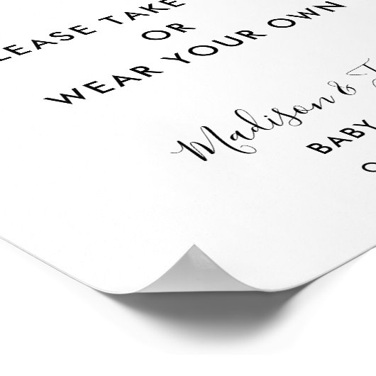 Typografie Monochroom Modern Draag Maskers Bord Poster (Hoek)