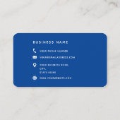 Typografie Monogram Script Name Blue White Red Visitekaartje (Achterkant)